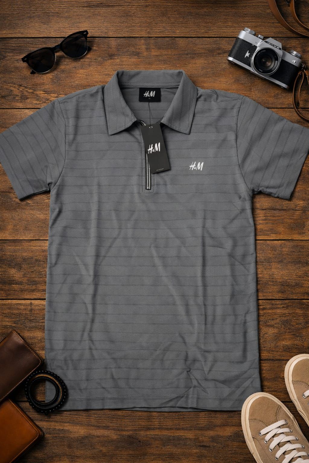 Men’s Grey Polo T-Shirt