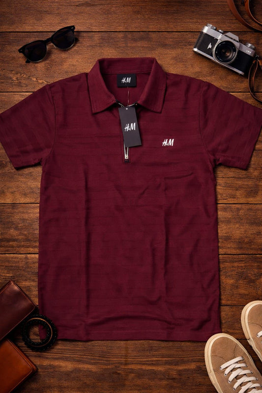 Men’s Maroon Polo T-Shirt