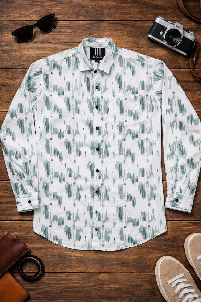 White and Sage Green shirt